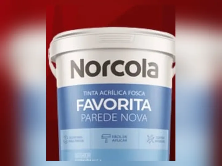 Balde de tinta acrílica fosca Norcola Favorita
